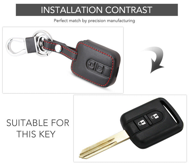 Leather Car Key Cover Nissan