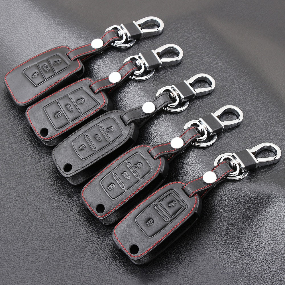 Leather Car Key Cover VW