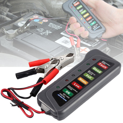 12V Car Motorcycle LED Digital Battery Load Alternator Tester
