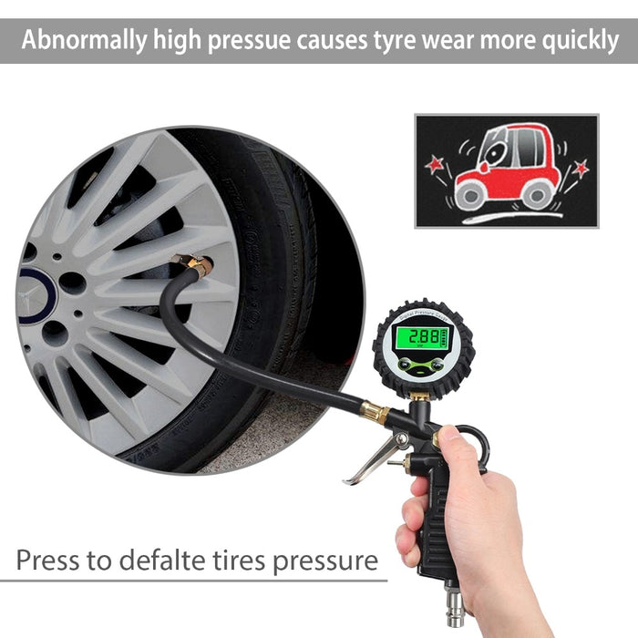 Air Pressure Inflator Gauge LCD Display