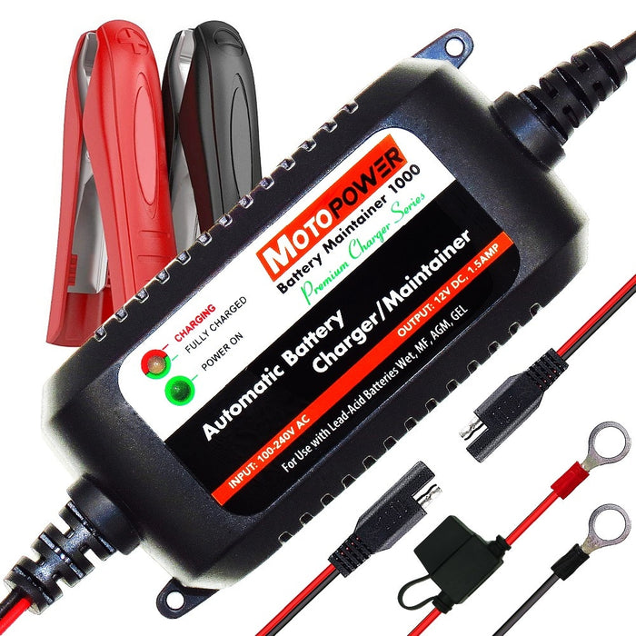12V 1.5A Fully Automatic Smart Battery Charger Maintainer